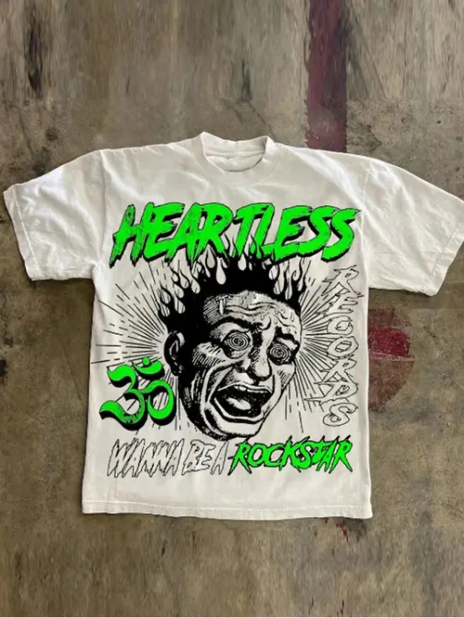 

Y2K Men's and Women's Summer RELAXED Crew Neck Short Sleeve Casual Hip Hop Punk Rock Graphic Print Oversized Shirt Unisex