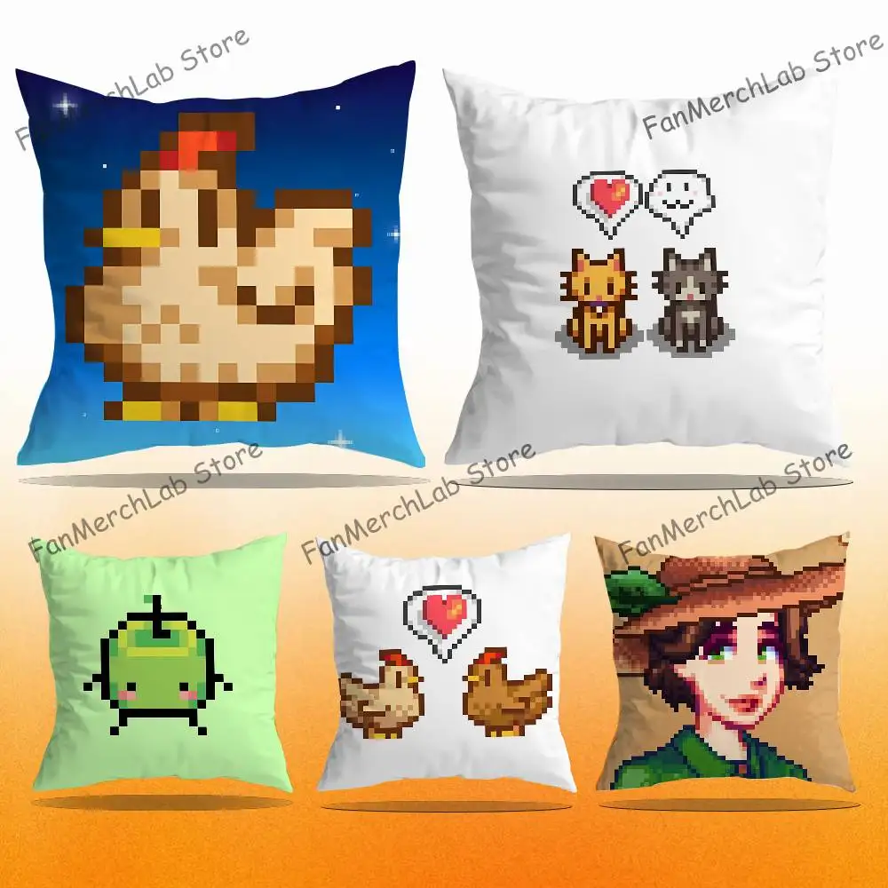 

S-StardewS Game V-Valley Pillow Case For Sofa Decor Car Office Room Printing Cushion Cover Decorations and Protector