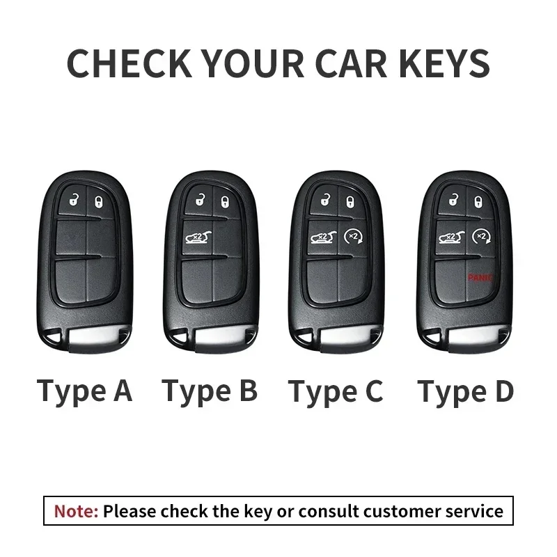 Leather Car Key Case Cover Keychain for Jeep Wrangler Commander Compass Patriot Renegade Cherokee Grand Cherokee Keyring