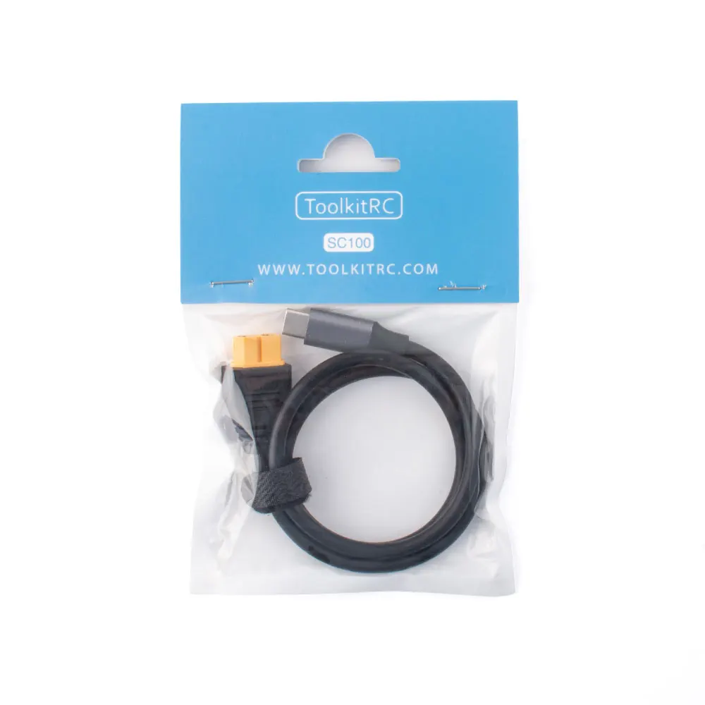 Toolkitrc SC100 Type-C TO XT60 Charging Cable For tToolkitrc M7 M6 M6D M8S Charger Cord Adapter Wire Replacement Parts