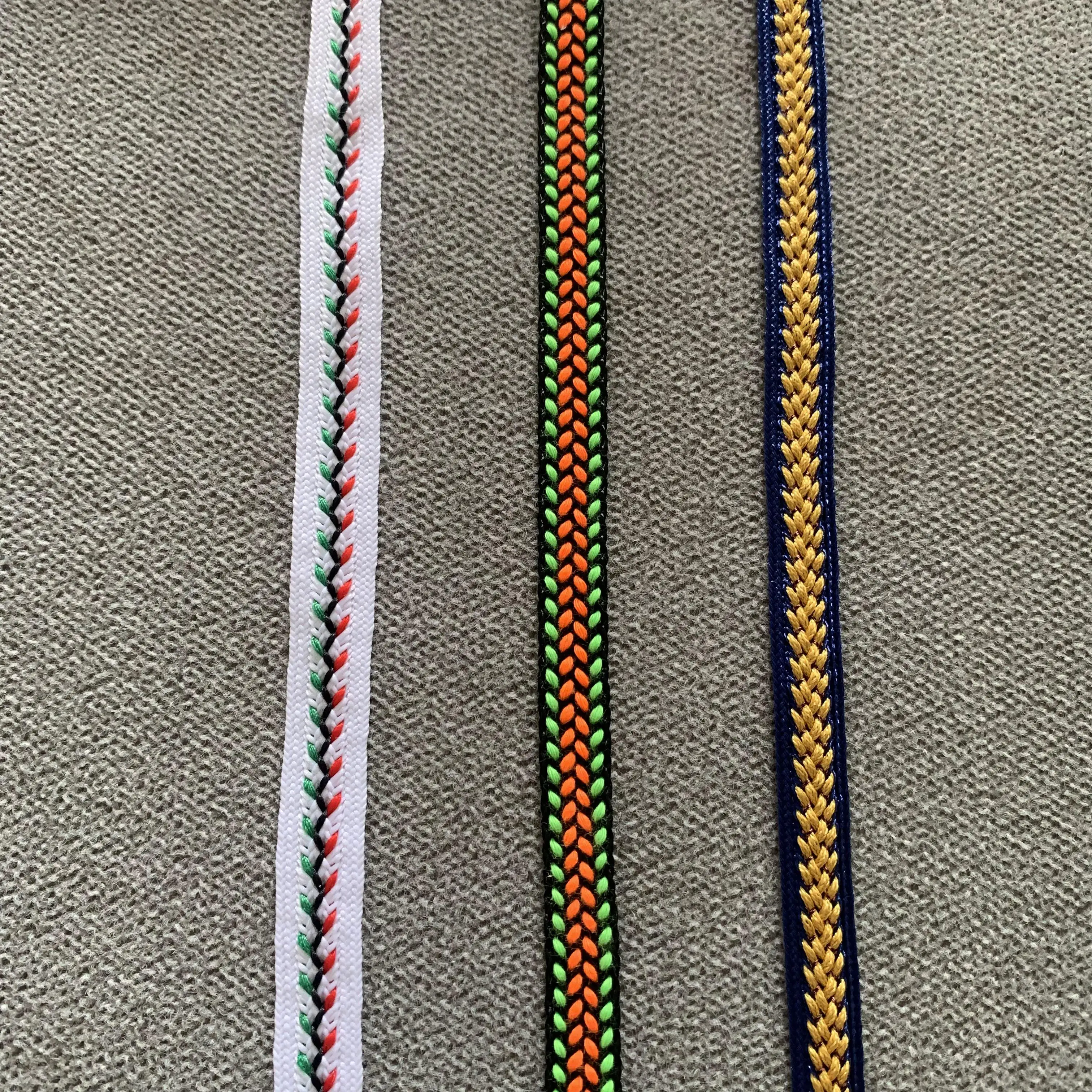 5m/16.4ft Each Pack Thin Ties Multicolored Fishbone Braided Trim Tapes Shades for Hand Sew Gift Wrap Apparel Home Textile Craft