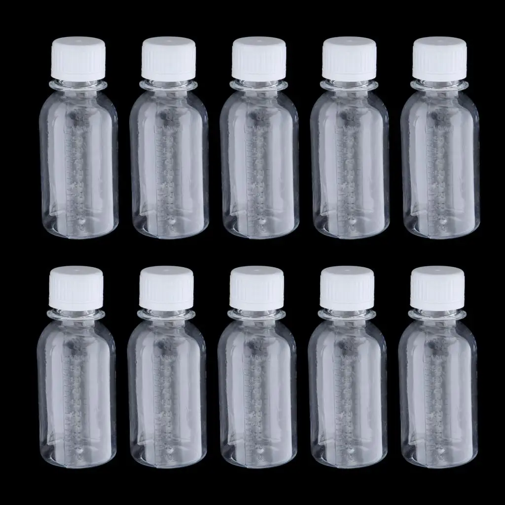 10pcs Empty Cosmetic Container Plastic Liquid Bottle Vial for Travel 100/150ml