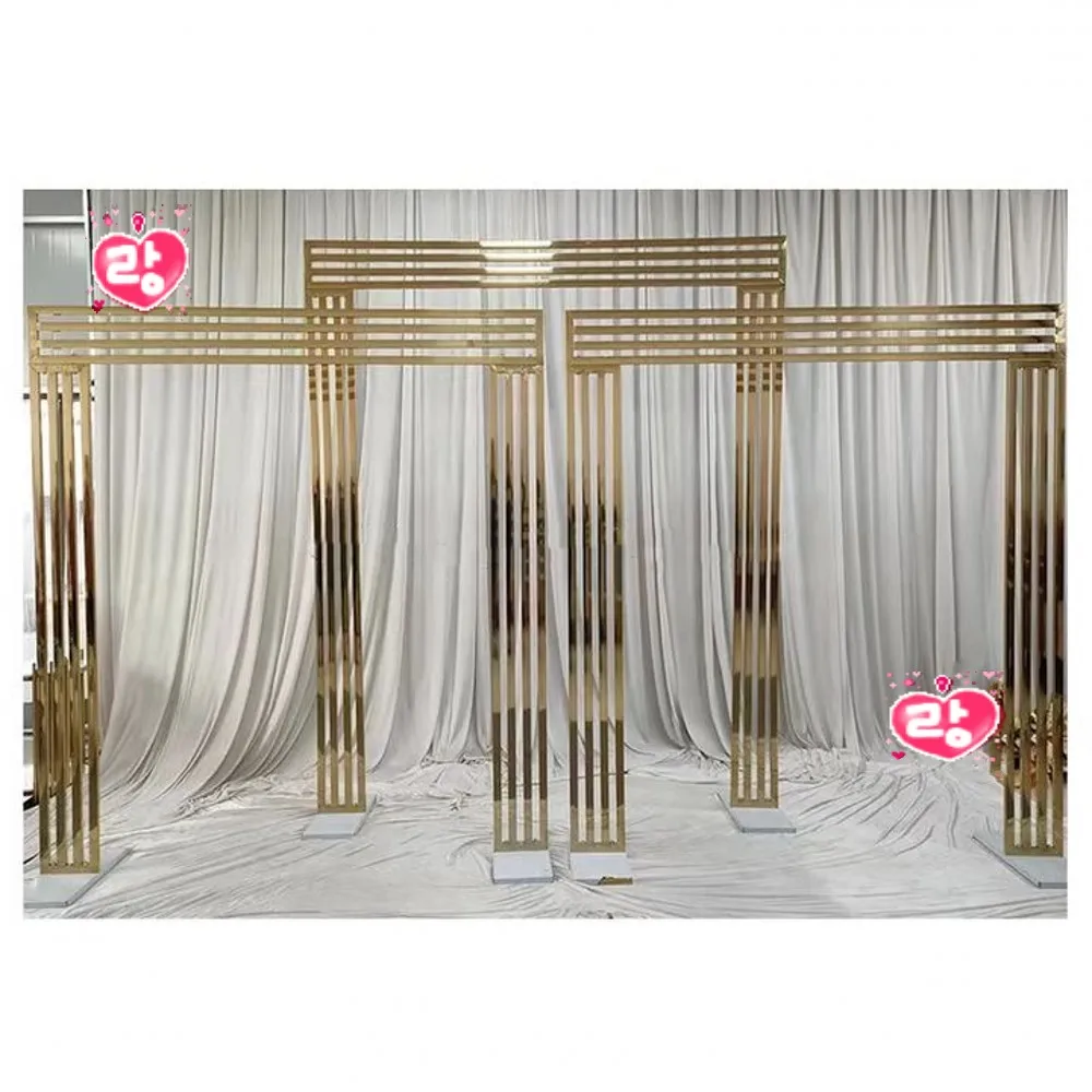 3pcs set High Quality Exquisite Gold HADES Panel Set Wedding Stage Decorations Wedding Panel Backdrop Walkway floral stands