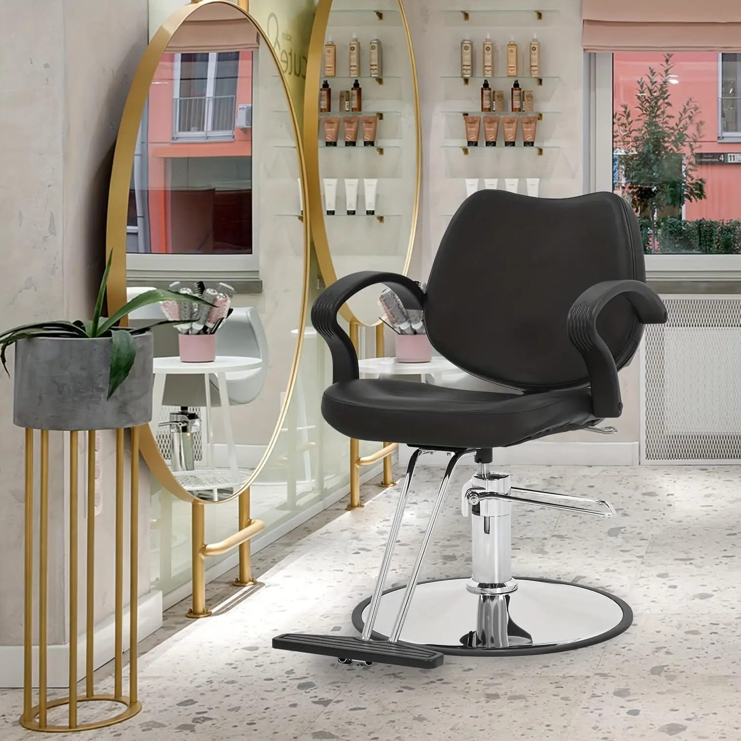 Salon Chair Barber Chair Shampoo Styling Chairs Heavy-Duty Beauty Barber Swivel Styling Chairs Salon Equipment Hairdresser Chair