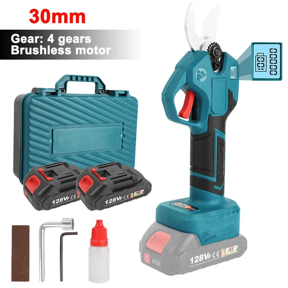 Sécateur électrique sans balais 30 mm, rechargeable, mini cisailles à batterie pour branches d'arbres fruitiers, outils de jardinage électriques