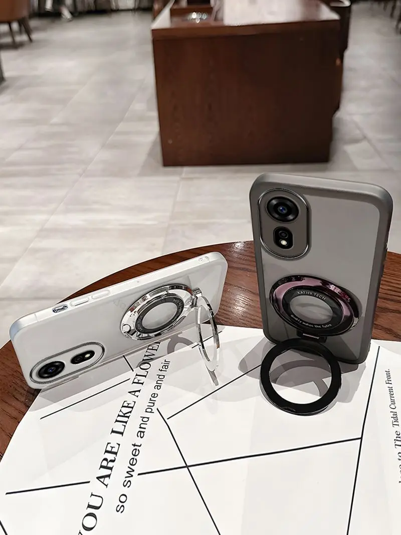 Luxury Clear holder Phone Case For Huawei Hi Nova 12 Se Funda Magnetic Magsafe Wireless Charging Shockproof Cellphone Cover