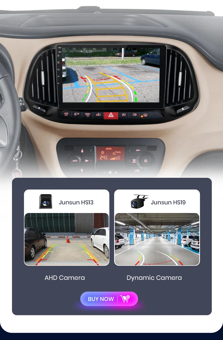 Junsun Kabelloses Carplay Android Auto Autoradio für Fiat Doblo 2015 - 2019 GPS Intelligente Systeme Stereo Multimedia Autoradio – Detail 16