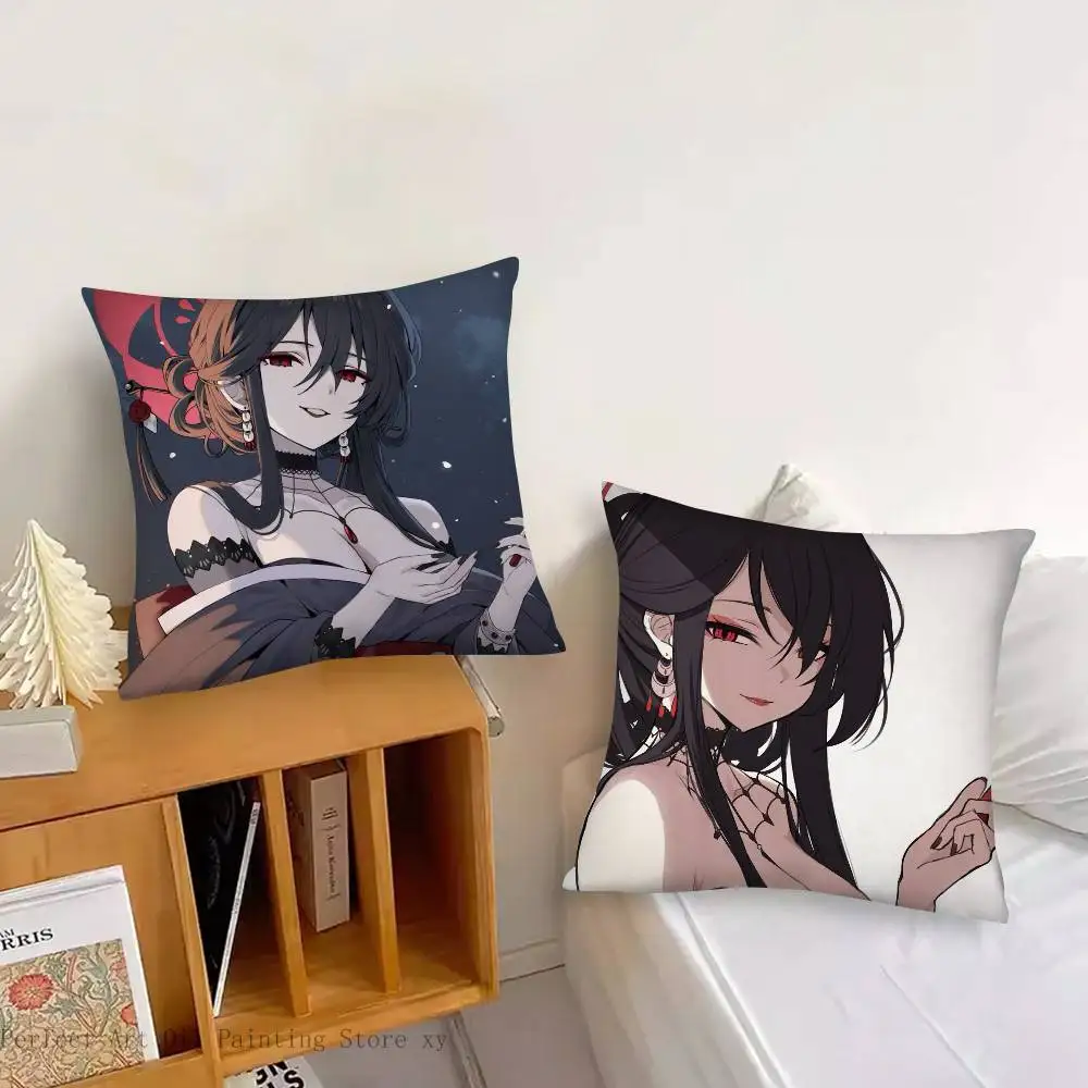 Kokuriko Anime Game B-Blue Archive Pillow Case Fashion Square Pillowcase Bedroom Sofa Room Ins Decoration Leisure
