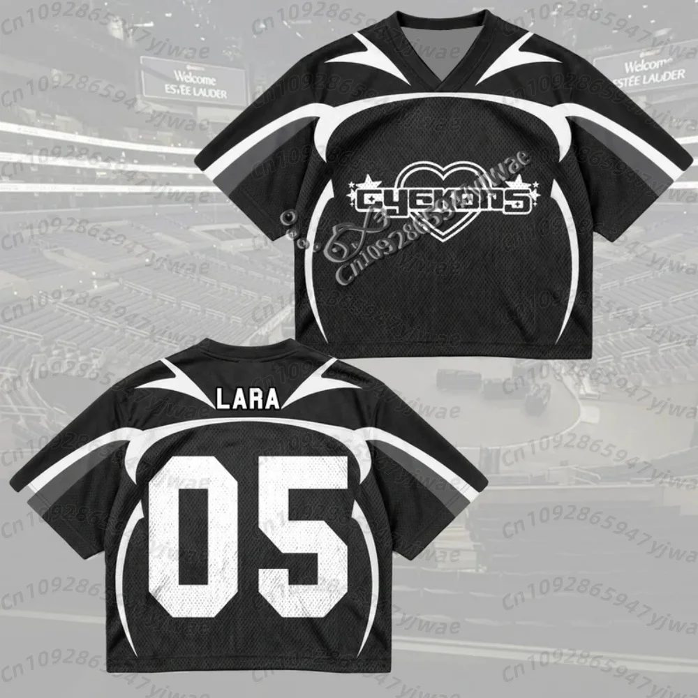 2026 KATSEYE The Wildworld Tour Powerful The Wild World Tour Mixed Mesh Jersey For Eyekons  Fan Gifts  children women T-shirt