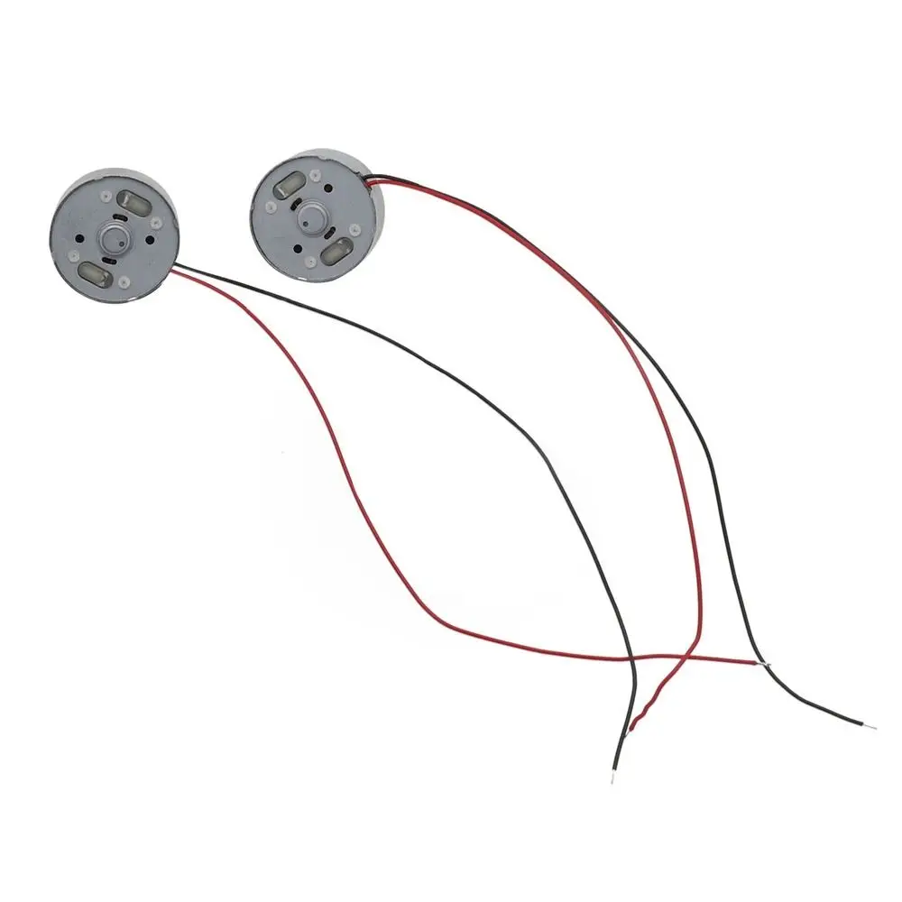 5Pcs New DC 1.5V-6V RF-300 DC Motor 2Pin 24mm Round Brush Motor 2 Wire Metal Micro 300 Motor for Hanging Neck Fan