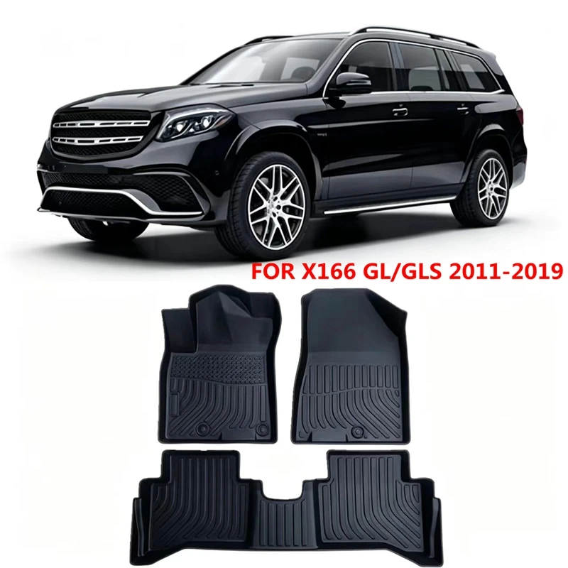 Use for BENZ X166 GL GLS car  floor mats custom car All-Weather Fit For X166 GL500 GLS500 GL400 GLS400 waterproof car floor mats