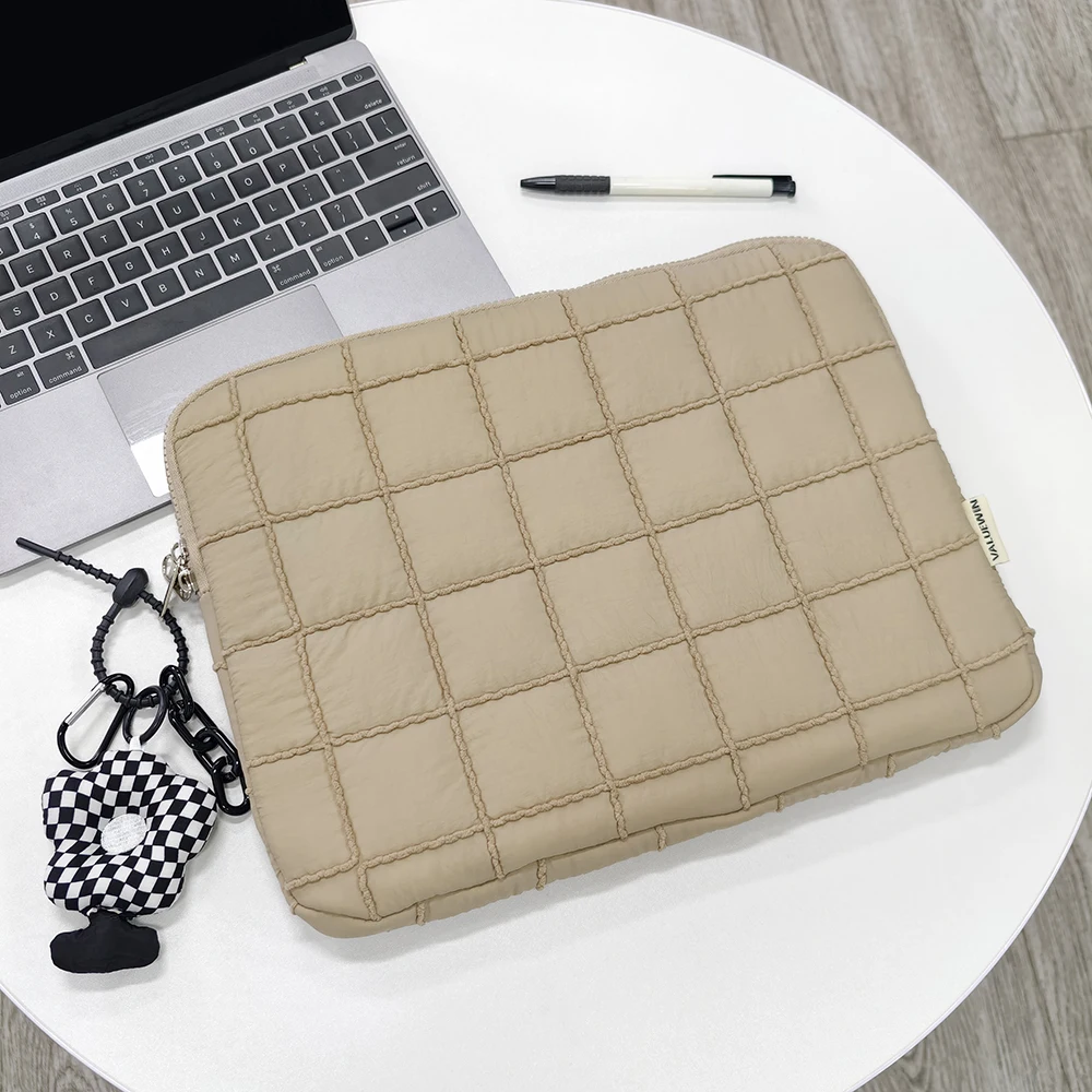 Laptop Bag for 13-14 Inch MacBook Air/Pro, 16 Inch Shockproof Puffy Notebook Sleeve,Dirt-Resistant  Khaki  9-11 Inch Tablet Case
