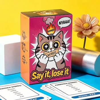 Funny Party Card Game Board Games with Trap Mechanism 'Say It, Lose It', Social Deduction Reaction Game for Family and Friends