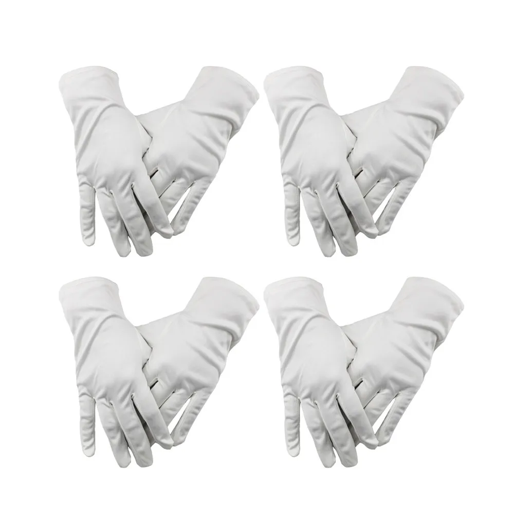 

5Pair Non-Allergenic Dust-Free Cloth Gloves Polyester Anti-Static Microfiber Protective Gloves for Kitchen Restaurant Cleaning