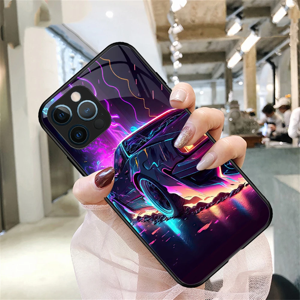 2026 Modisches Beliebtes Design Smart LED-Licht Musik Leuchtende Handyhülle für iPhone Air 18 17 16 E 15 14 13 12 11 Pro Max – Detail 17