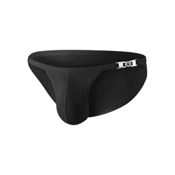 GTOPX MAN Underwear Men Sexy Briefs Metal Decoration Thin U Convex Low Rise Breathable Sweat-absorbing Sexy Underpanties