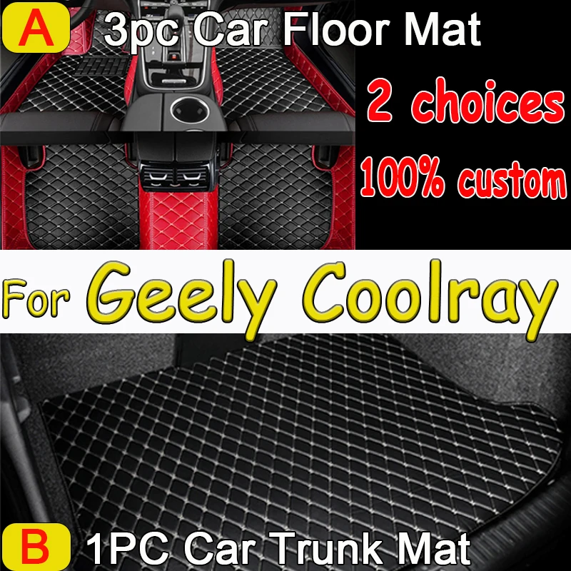 Car Floor Mats For Geely Coolray 2019 2020 2021 2022 2023 Custom Auto Foot Pads Automobile Carpet Cover Interior Accessories