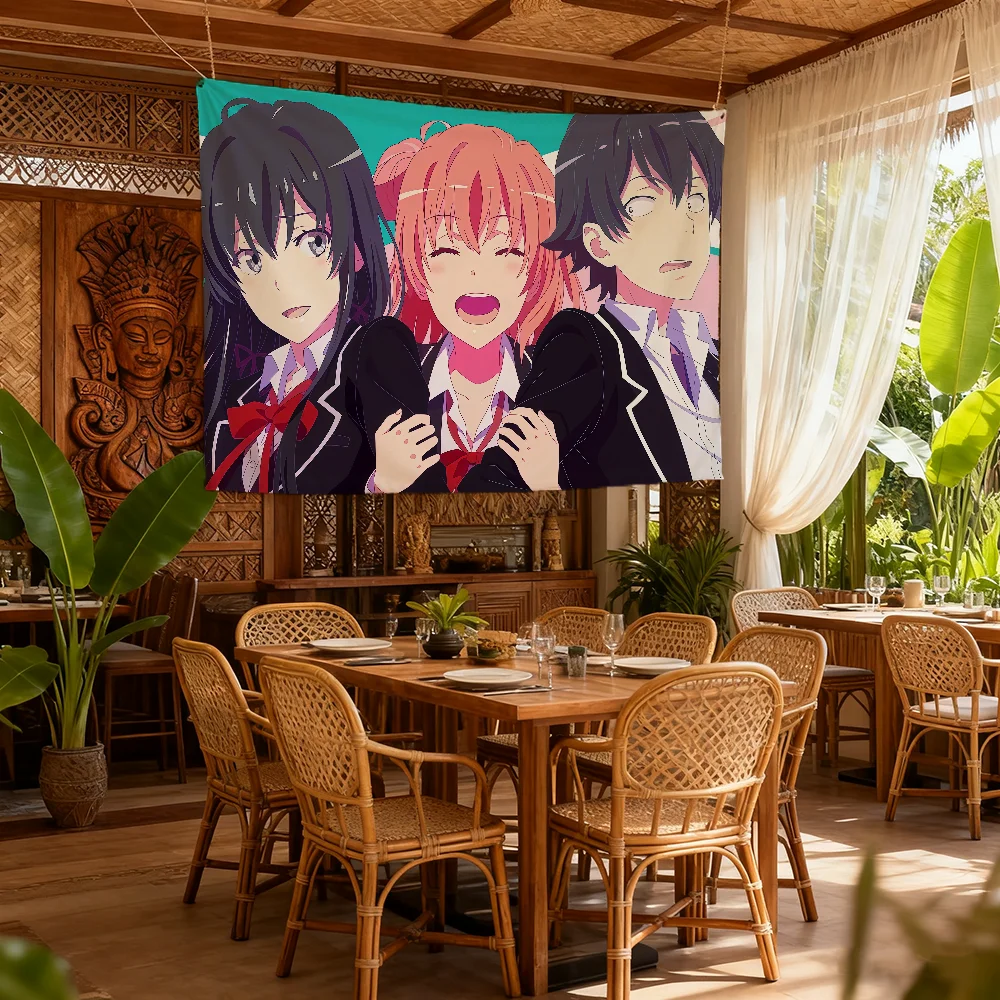Oregairu Cute Flag Durable Outdoor Indoor Patio Festive Decoration Classic Design Pole Wall Room Banner