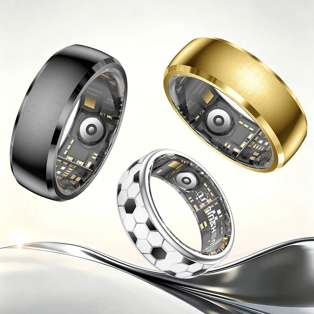 

2026 Elegant Art Smart Ring Heart Rate Blood Oxygen Stress Vibration Alert IP68 Waterproof Multiple Sports Gesture Control Rings