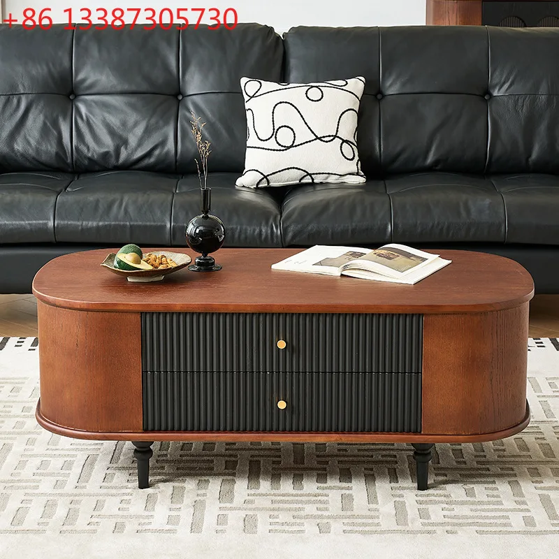 طاولة القهوة على طراز العصور الوسطى، خزانة الشاي لغرفة المعيشة الرجعية