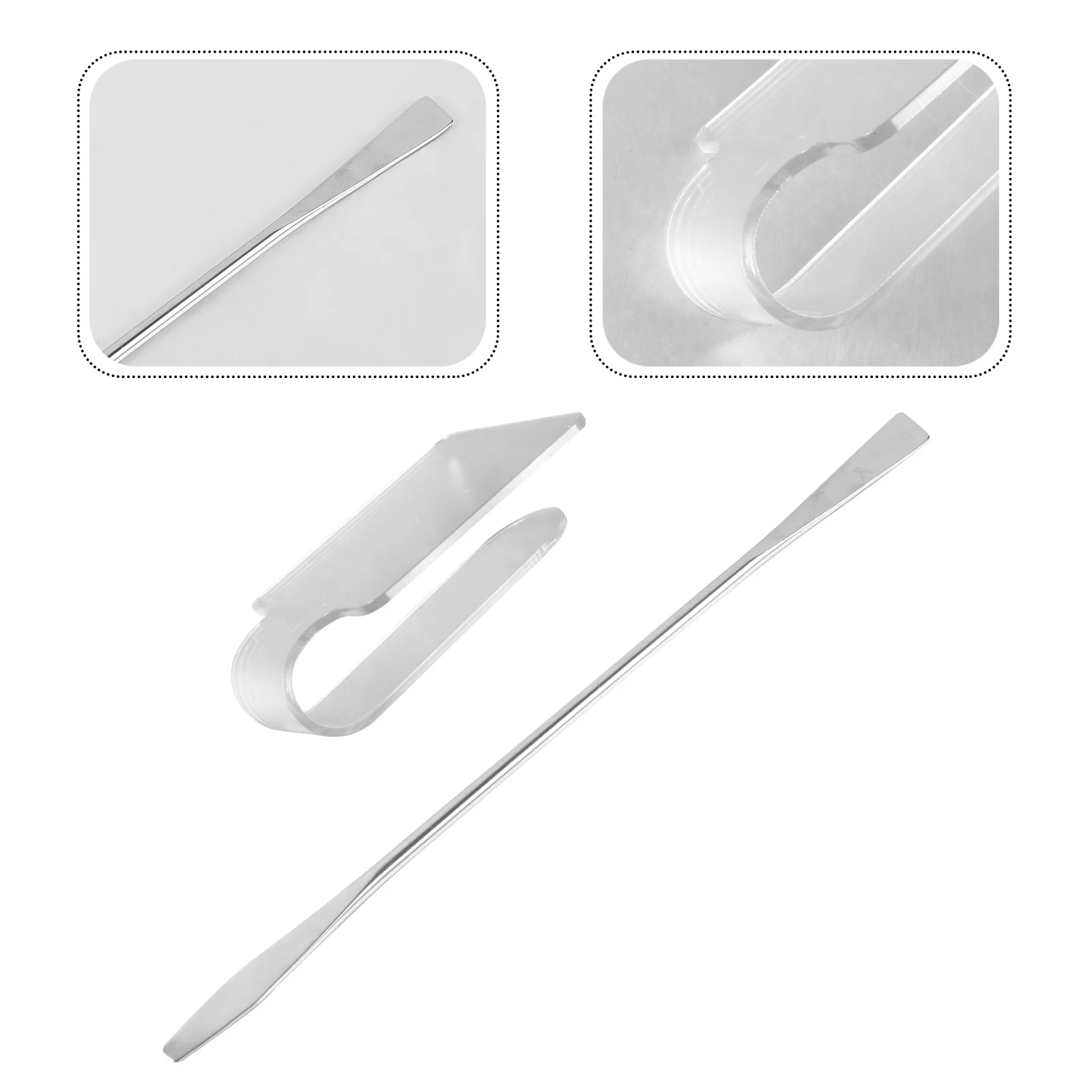 2 個のアクリルメイクアップパレット透明ハンドヘルドパレット人間工学に基づいたミキシングボードカスタムファンデーション口紅サロン用