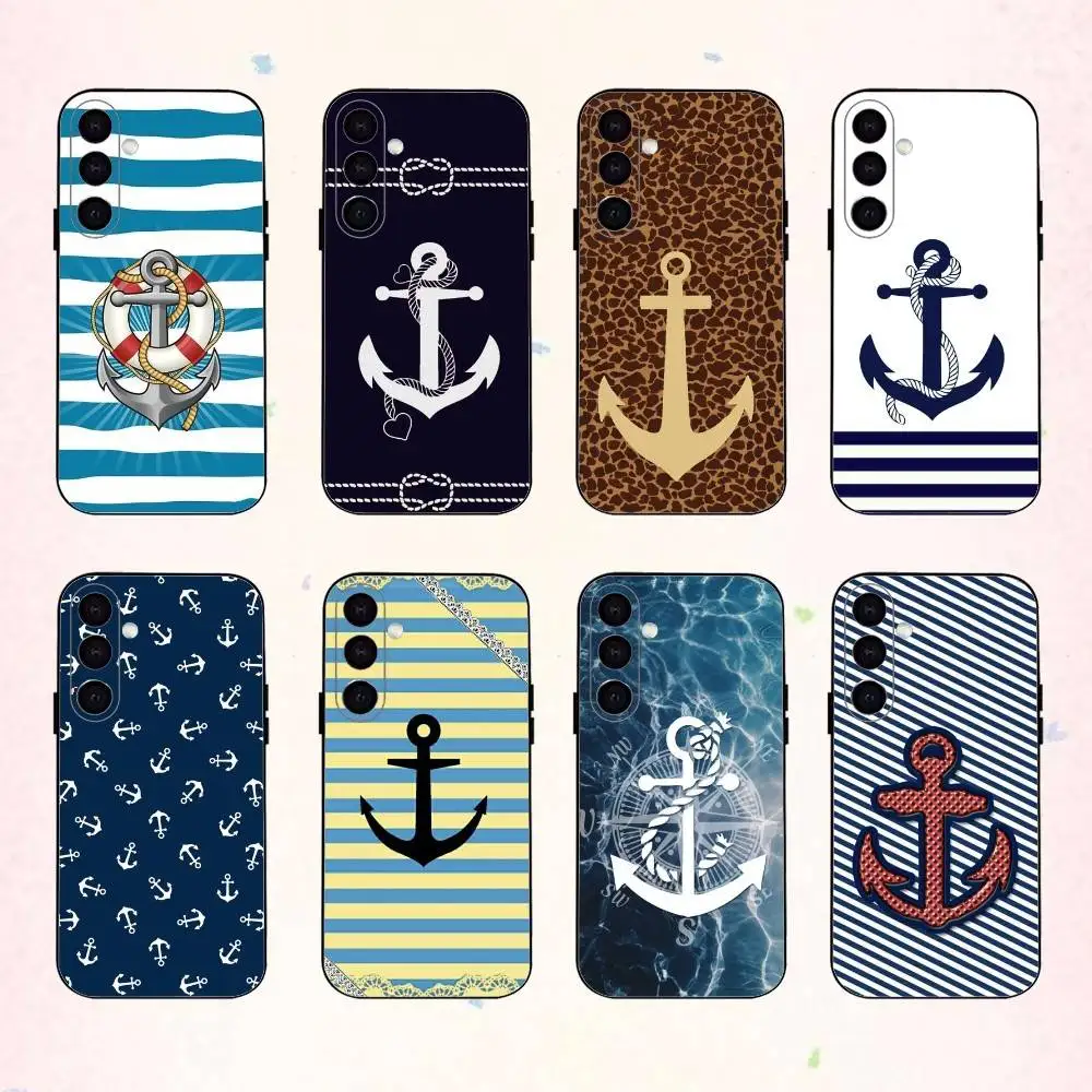 

Anchor Compass nautical sailor phone Case For Samsung Galaxy A73,A72,A71,A70,A53,A52,A51,Others Soft Black Shell