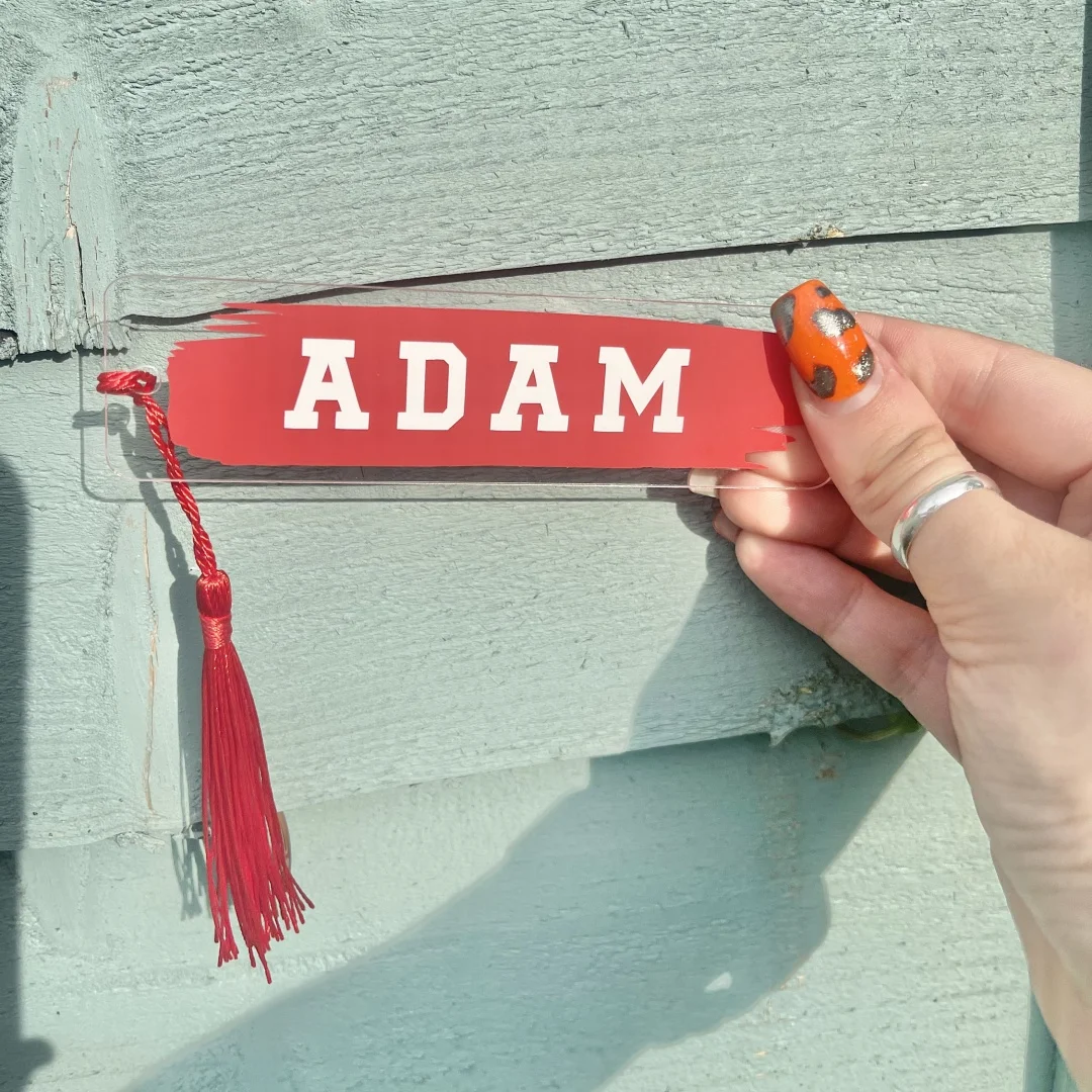 Customized football sports jersey bookmarks with cotton tassels - Customizable in bright colors - A gift for dad, son, or brothe view 3