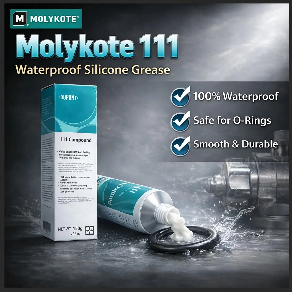 Graxa de Silicone Molykote 111 Original, Selante Impermeável para O-Rings e Lubrificante de Válvulas, 50g, 150g