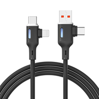 4-in-1 USB C to C 60W Fast Charging Cable, PD 27W Data Sync Cord Compatible with Huawei Samsung Xiaomi Letv Tablet & Phones