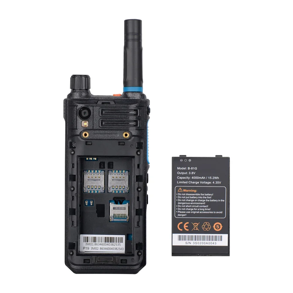 IP67 Waterproof S200 4G LTE BAND POC PTT Network Radio Zello Walkie Talkie Sim Card Two Way Radio