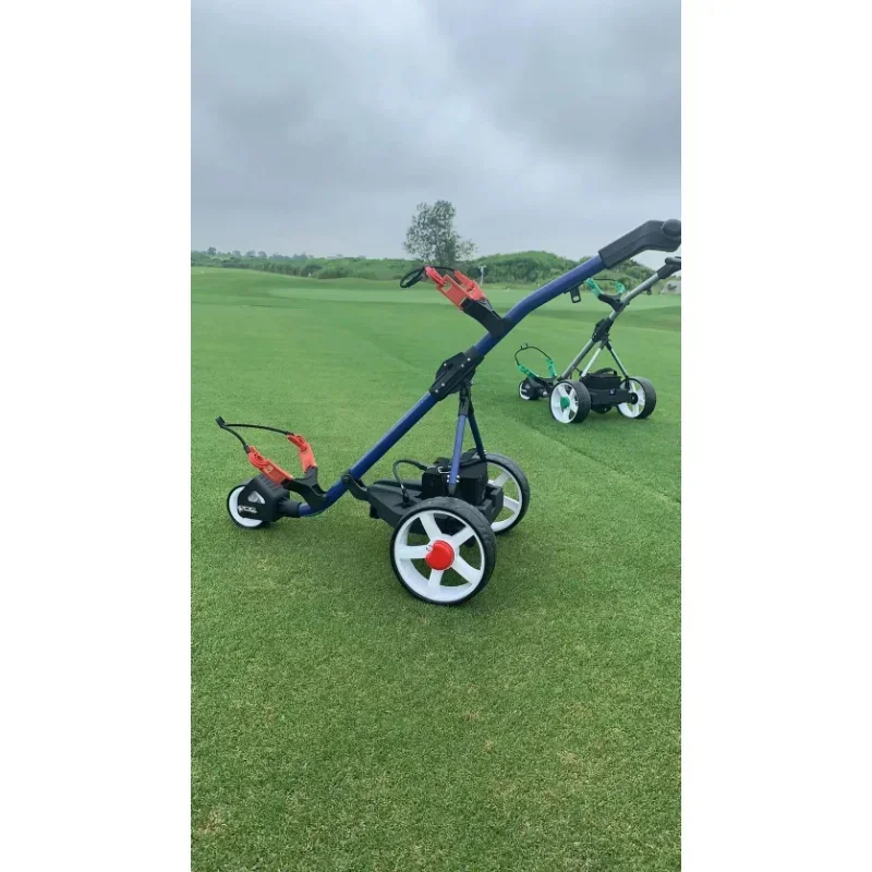 Electric Push Golf Trolley golf buggy golf cart With Lithium battery Lead Acid battery 12V Blue Color