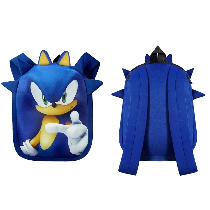سونيك القنفذ على ظهره Kawaii الكرتون المحمولة سعة كبيرة طالب رياض الأطفال أنيمي تأثيري المدرسية هدية عيد ميلاد
