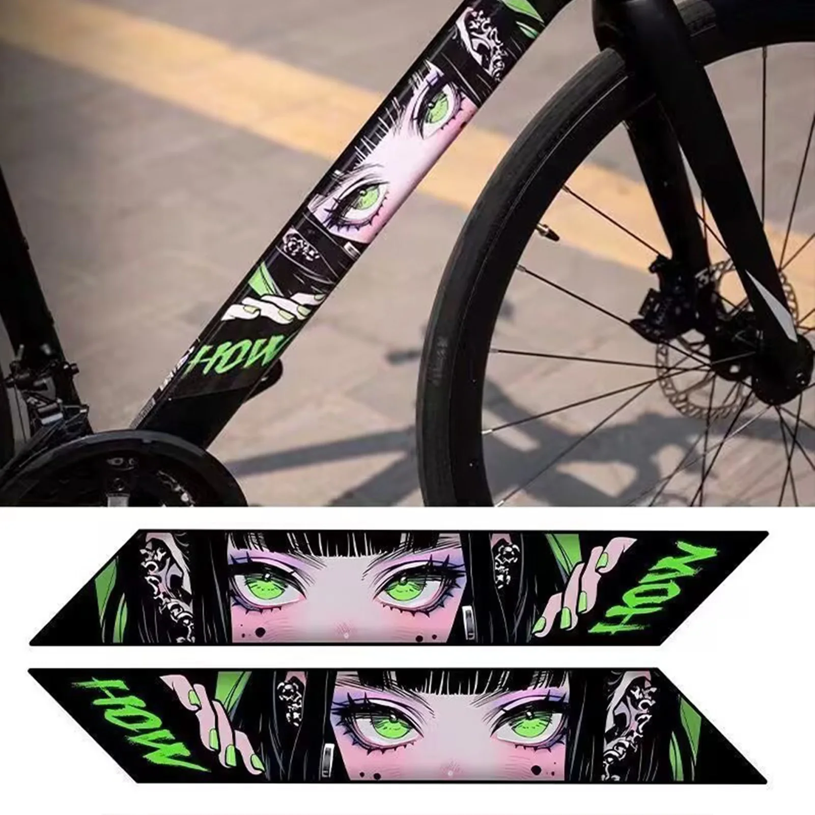 

Bike Tube Frame Stickers Waterproof Decorative tective Sticker for Road Bik Skateboard