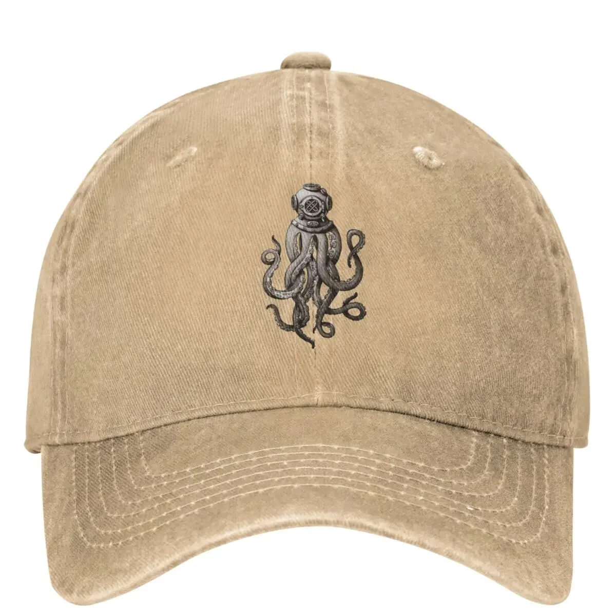 Octopus Cult Grand Baseball Cap Ceremonial Helmet Running Hippie Sunscreen Washed Trucker Hat Unisex Men y2k Print Snapback Cap