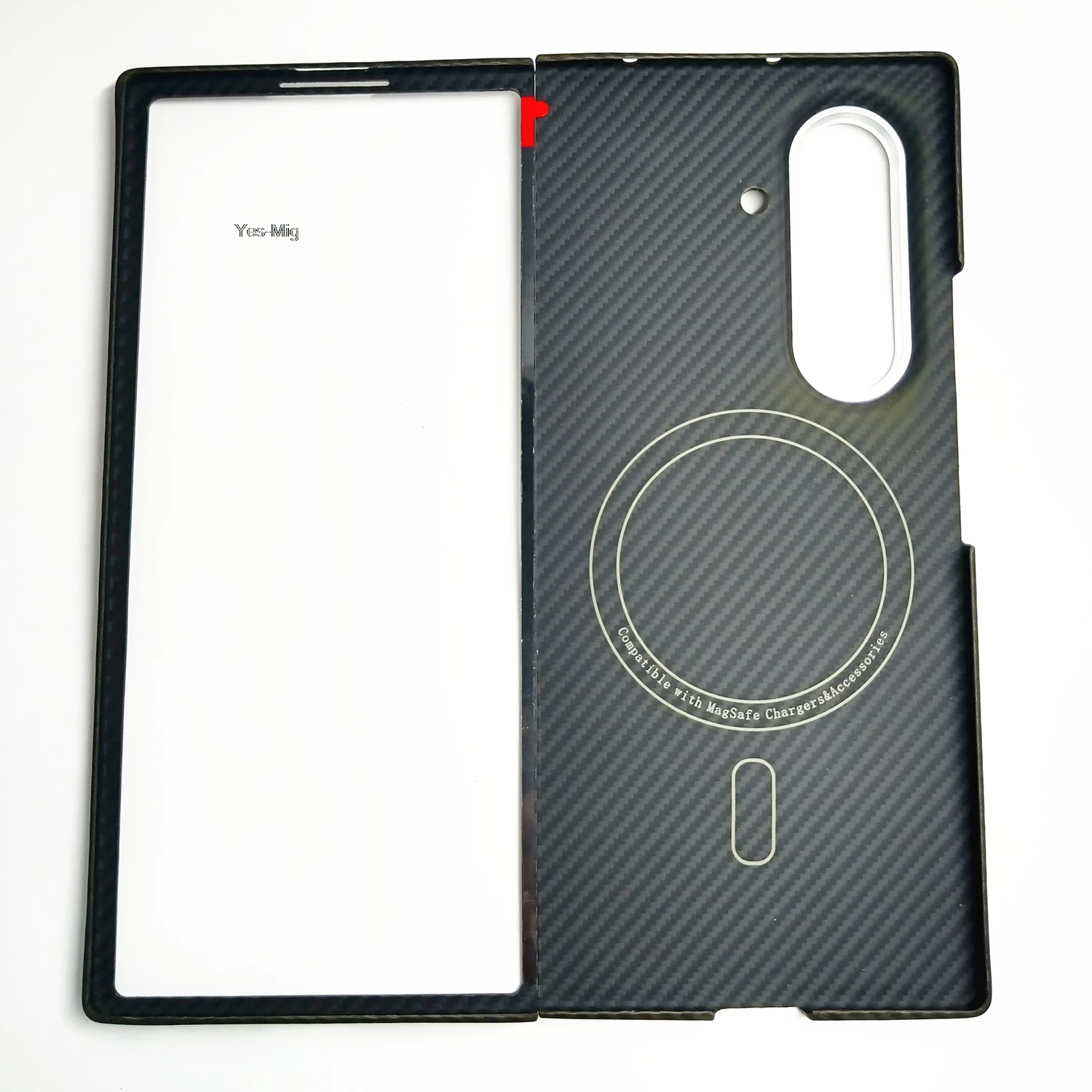 

For Samsung Galaxy Z Fold 7 Genuine Aramid Carbon Fiber Magsafe Case Fold7 ZFold7 Matte Thin Slim Hard Metal CamRing Armor Cover