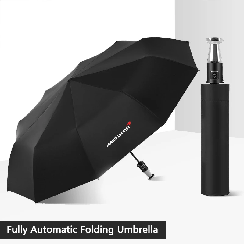 Paraguas plegable automático para coche, sombrilla a prueba de lluvia para Mclaren 720S GT 570 600LT 540C P1 Alcantara 2023 MCL60 Fórmula Uno F1 Team