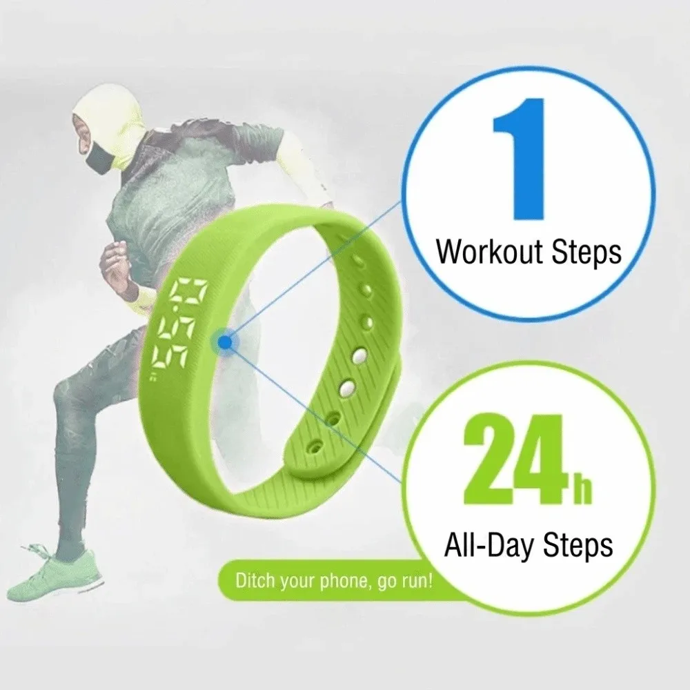 Rechargeable Fitness Bracelet Silent Vibration Comfortable Lightweight Strap Silent Vibration Alarm Real-Time Vibration-Alert