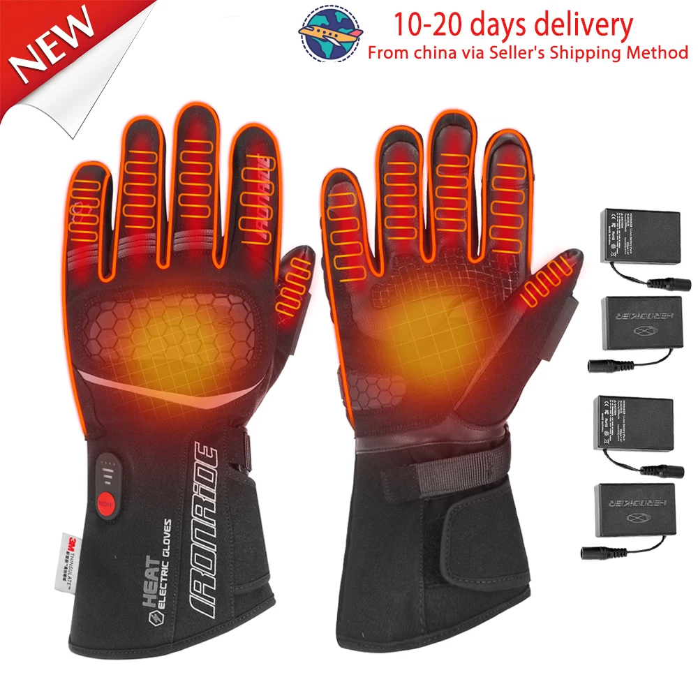 

New Heating Gloves Motorcycle Waterproof Ski Self Heating Gloves Winter Moto Heating Thermal Gloves