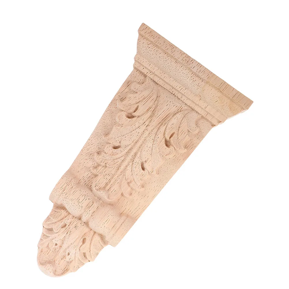 

2PCS Solid Wood Capitals Corbels European Style Decorative Shelf Brackets Home Renovation Wooden Carvings Integration