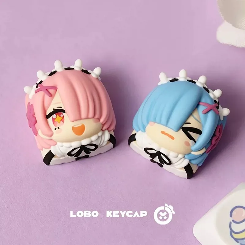 Anime Artisan ESC Keycap Rem & Ram Re:Zero – Starting Life in Custom Keycap Mechanical Keyboard Novelty Keycap Collectible Gift