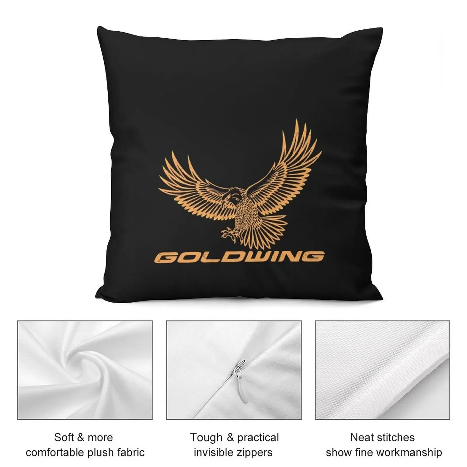 Goldwing تي شيرت للدراجات النارية تي شيرت أساسي رمي وسادة الخريف المخدة عيد الميلاد كيس وسادة وسادة #6