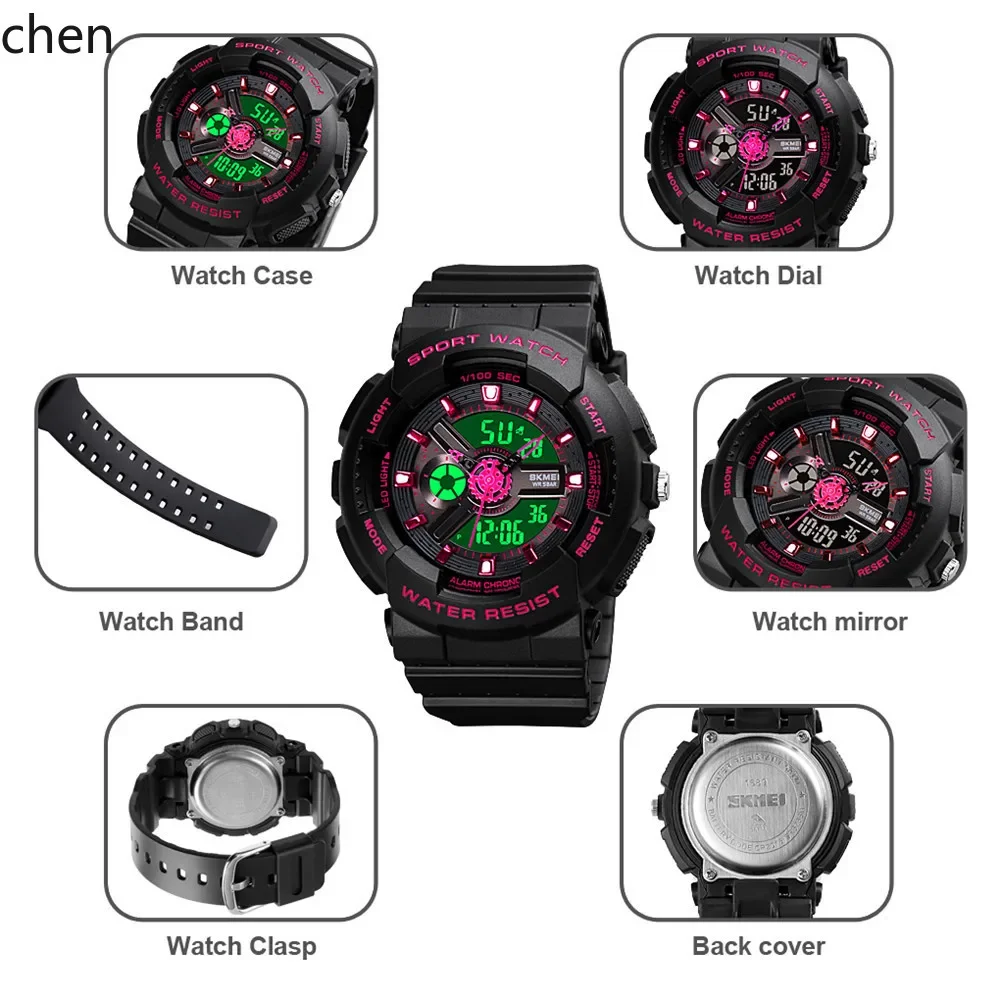 

ii9 Men's Multifunctional Sports Outdoor Electronic Watch, Luminous Waterproof Electronic Watch