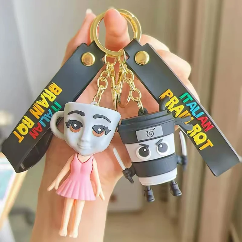 Tralalero Tralalas Keychain Italian Brainrot Tungtung Sahur Car
