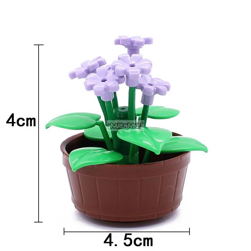 Marumine Blocks Bonsai Tree Flower Potted Plant Nature Friend City Construction Model DIY MOC Building Bricks Parts Ornaments