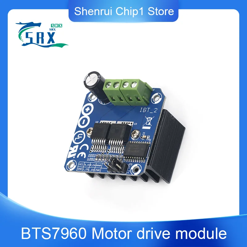 

Double BTS7960 43A H-bridge High-power Motor Driver Module Current Limiting Control Semiconductor Refrigeration Drive