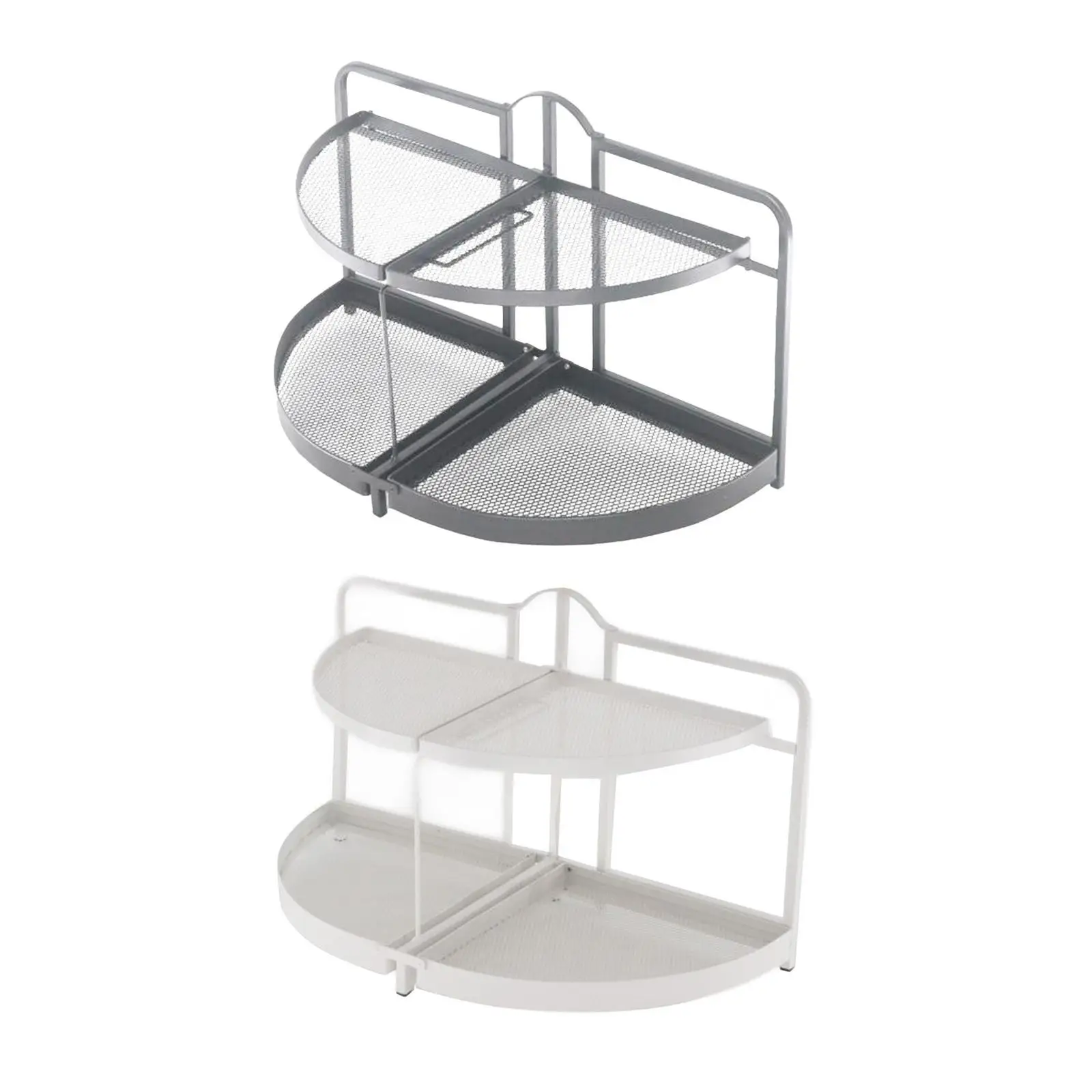 

Semi-circular Bathroom Organizer Spice Rack Storage Holder Sturdy Makeup Storage Rack Portable for Restaurants Dorm Household