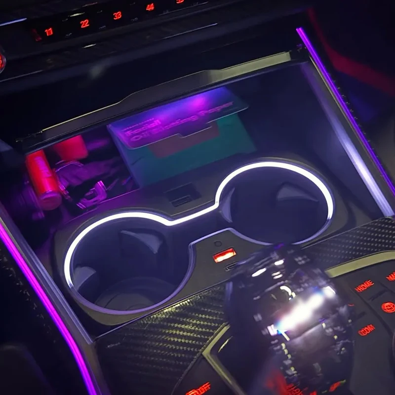 

11 Color LED Cup Holder Light for BMW 3/4/5/6GT/X5/X6/X7 Series i3 i4 G26 G20 G22 G30 G05 With Ambient Sync Interior Accessory