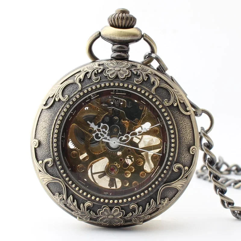 Antique Retro Mechanical Pocket Watches for Men Unisex Personalised Hand Wind Automatic Pocket&Fob Watches