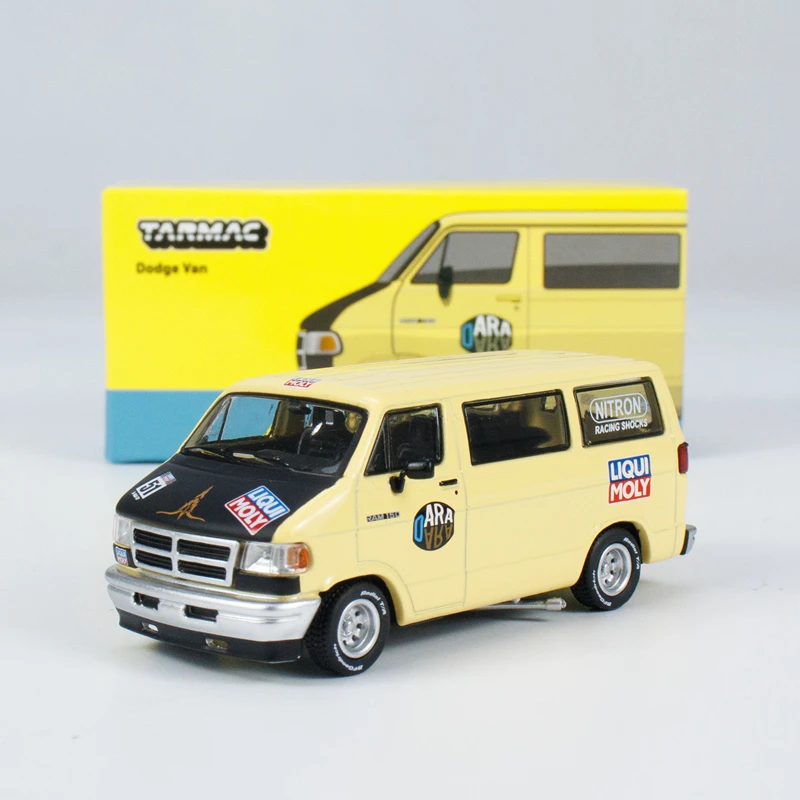 

Tarmac Works TW 1/64 Dodge Van желтый Чейз лак литье под давлением модель автомобиля коллекционный подарок