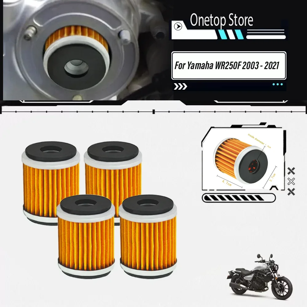 

For YAMAHA YZ250F YZ450F YZ250FX YZ450FX WR250F WR450F WR250R 2008 - 2020 Motorcycle Universal Genuine Oil Filter